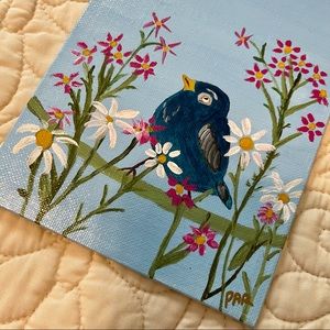 Original, 5x7 Acrylic Painting, “Little Blue”